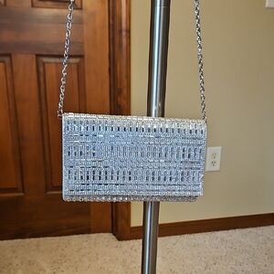 Elegant Silver Clutch Bag